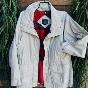 80s Vintage Raincoat Coat Picnic Blanket Coat